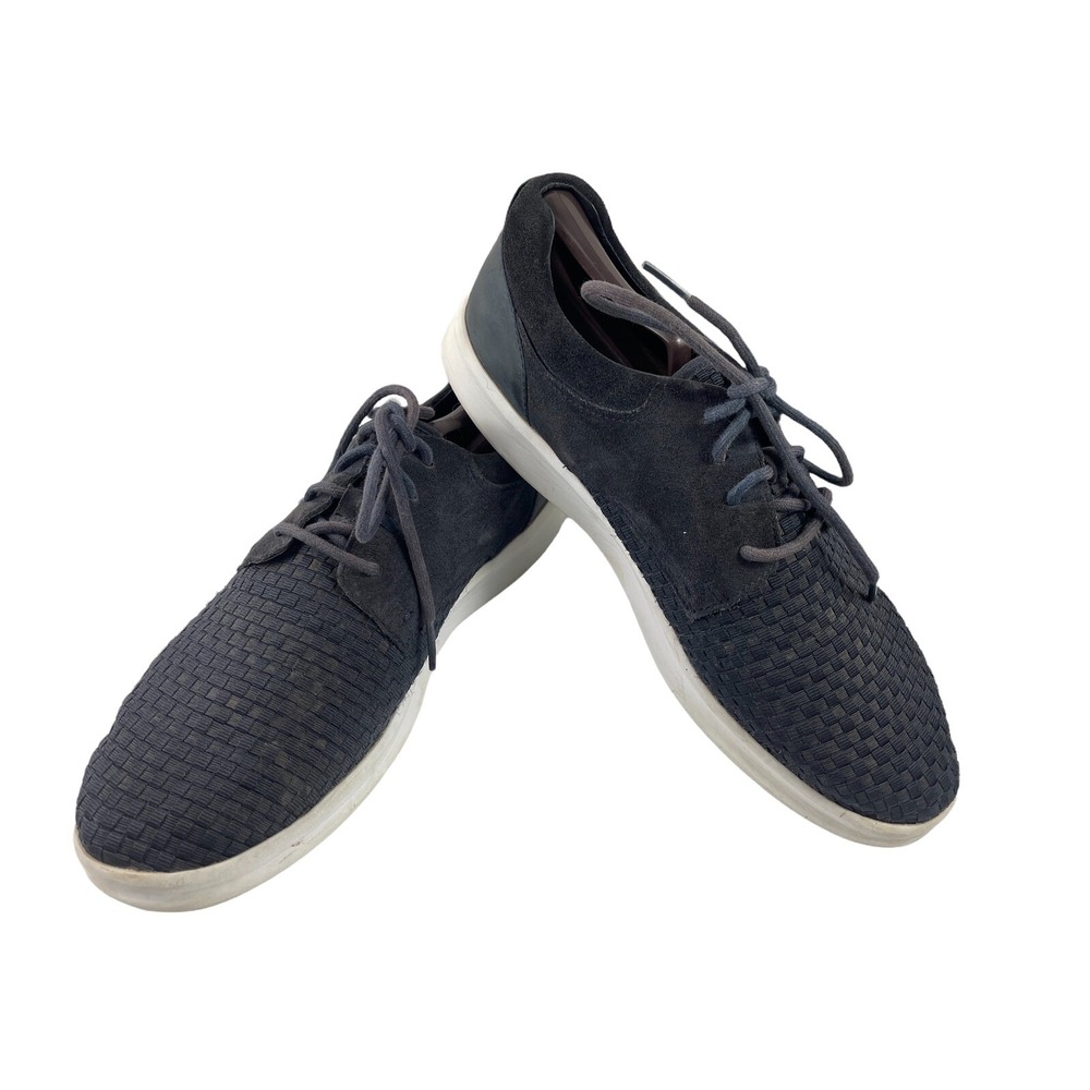 UGG Australia HEPNER Oxford Men 11.5M Shoes Blue Suede Woven Sneakers Comfort